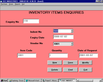 inventory management system pdf project
